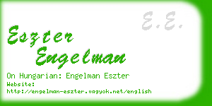 eszter engelman business card